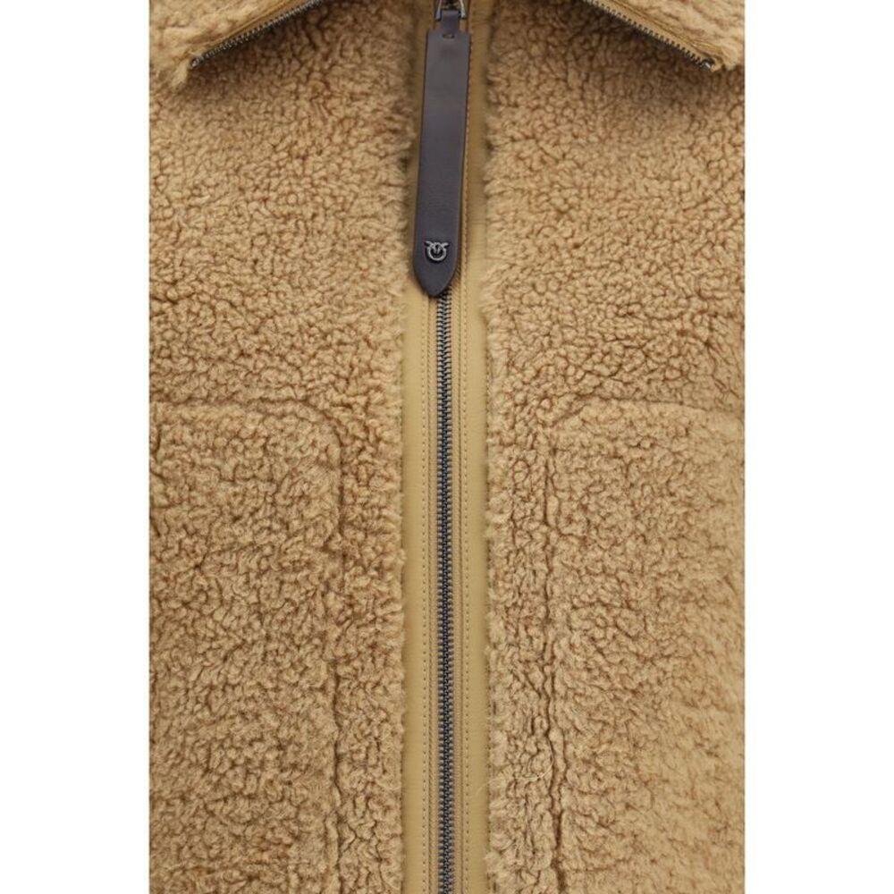 PINKO Beige Polyester Full-Length Women's Jacket - Picture 3 of 3
